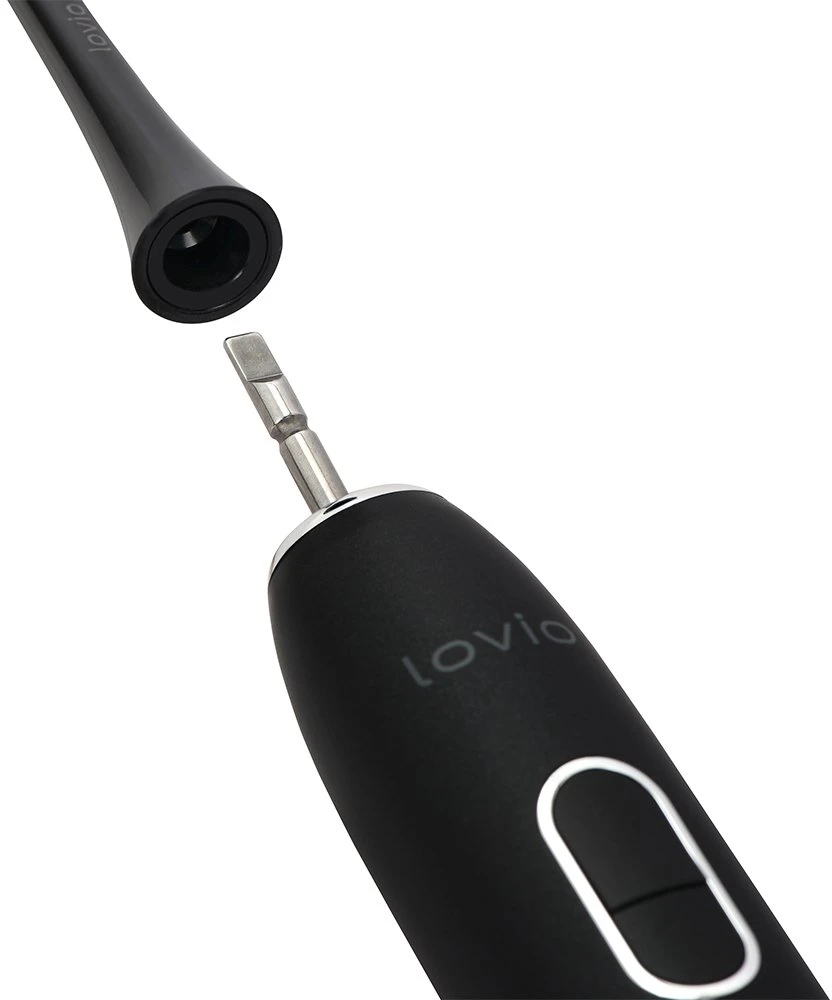 Garsinis dantų šepetėlis Lovio SonicProtect PRO, juodas