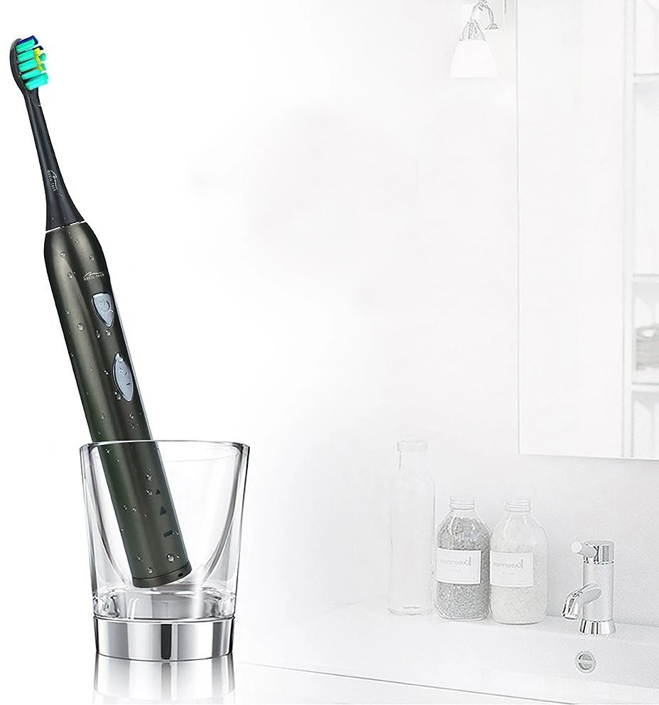 Elektrinis dantų šepetėlis su Sonic WaveClean technologija Media-Tech MT6510, su kelioninė dėtuve ir 2 antgaliais