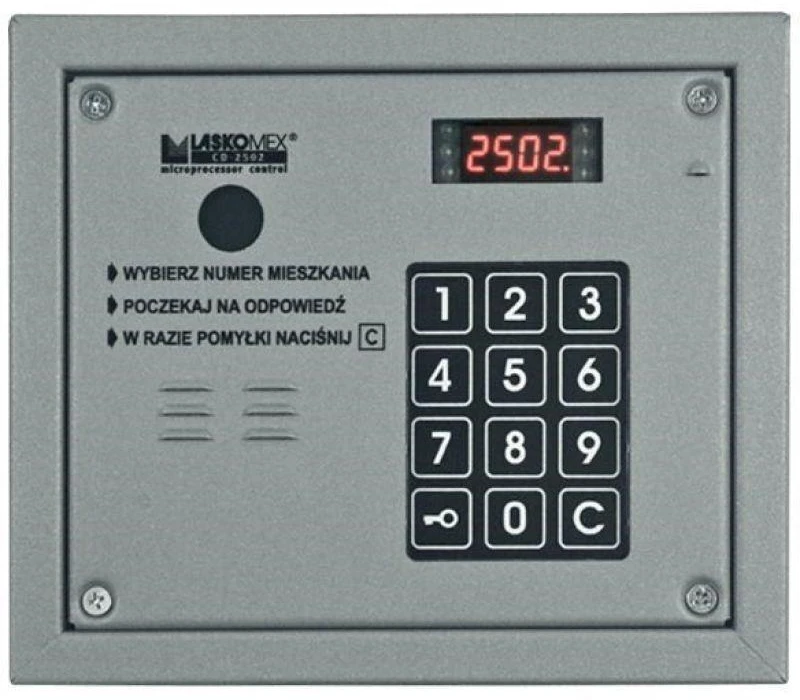 Garsinis skydelis su RFID raktų skaitytuvu Laskomex CP-2503R, sidabrinis