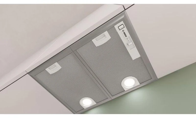 Bosch Serie 4 DHL555BM gartraukis Built-in Metallic, Sidabrinis 604 m³/h