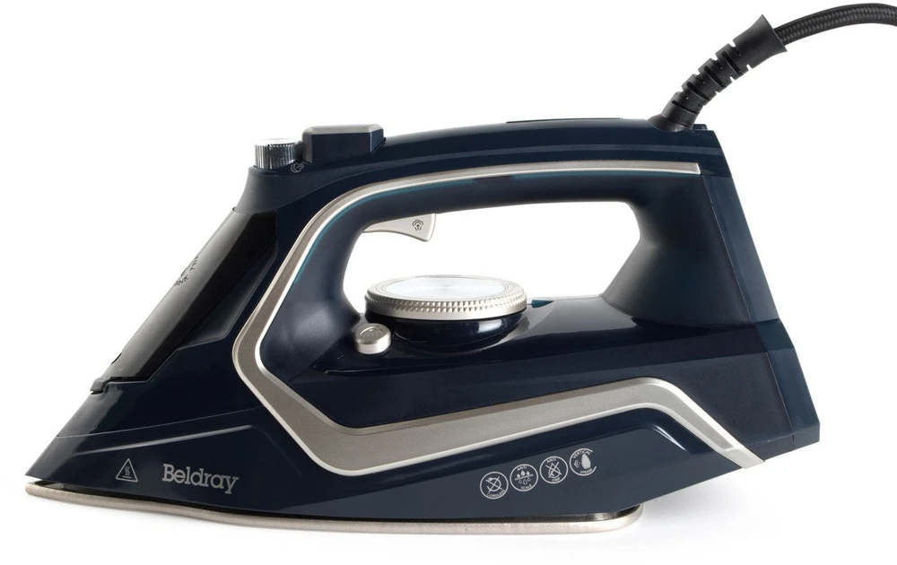 Garų lygintuvas Beldray Ultra Sleek, 2600 W, tamsiai mėlynas su platinos spalvos apdaila