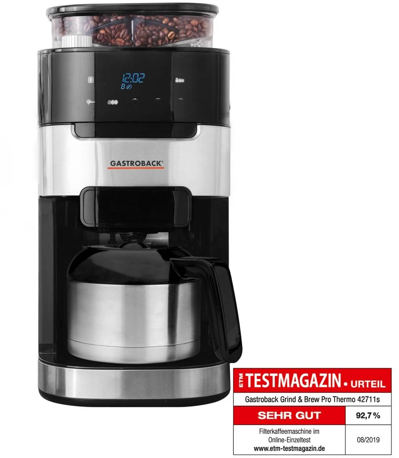 Gastroback 42711S filtrinis kavos aparatas su malūnėliu Grind & Brew Pro Thermo