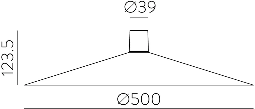 Gaubtas, skirtas šviestuvui DUO, pilkas, K4010140G
