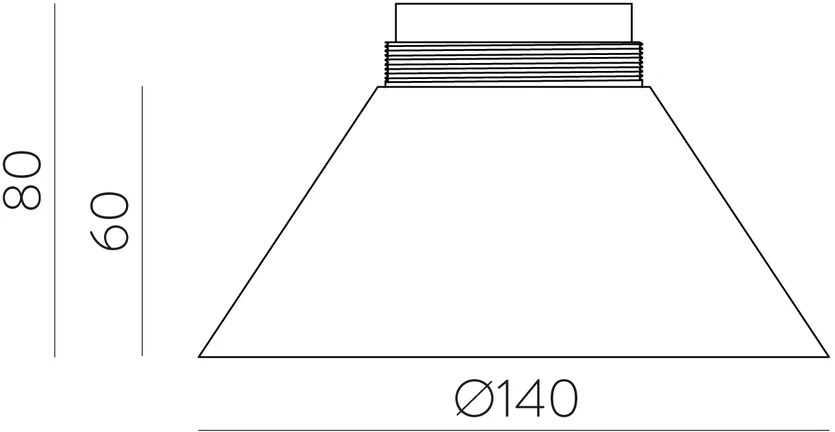 Gaubtas, skirtas šviestuvui PIPE, baltas, K4000440B