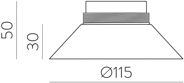 Gaubtas, skirtas šviestuvui PIPE, baltas, K4000340B