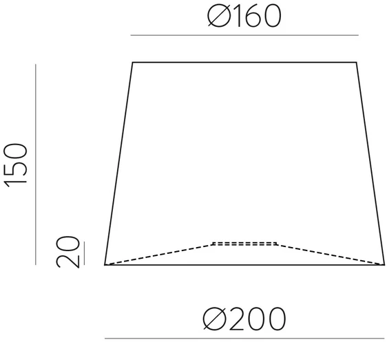 Gaubtas, skirtas šviestuvui STILO, baltas, 160-200mm, 5PANT0014B