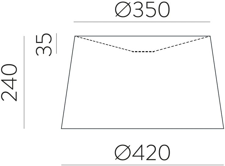 Gaubtas, skirtas šviestuvui STILO, baltas, 420mm, 5PANT0023B