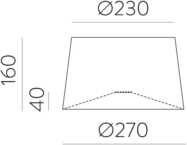 Gaubtas, skirtas šviestuvui STILO, baltas, 270-230mm, 5PANT0030B