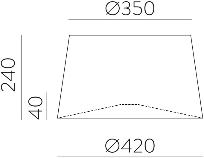 Gaubtas, skirtas šviestuvui STILO, baltas, 420mm, 5PANT0010B