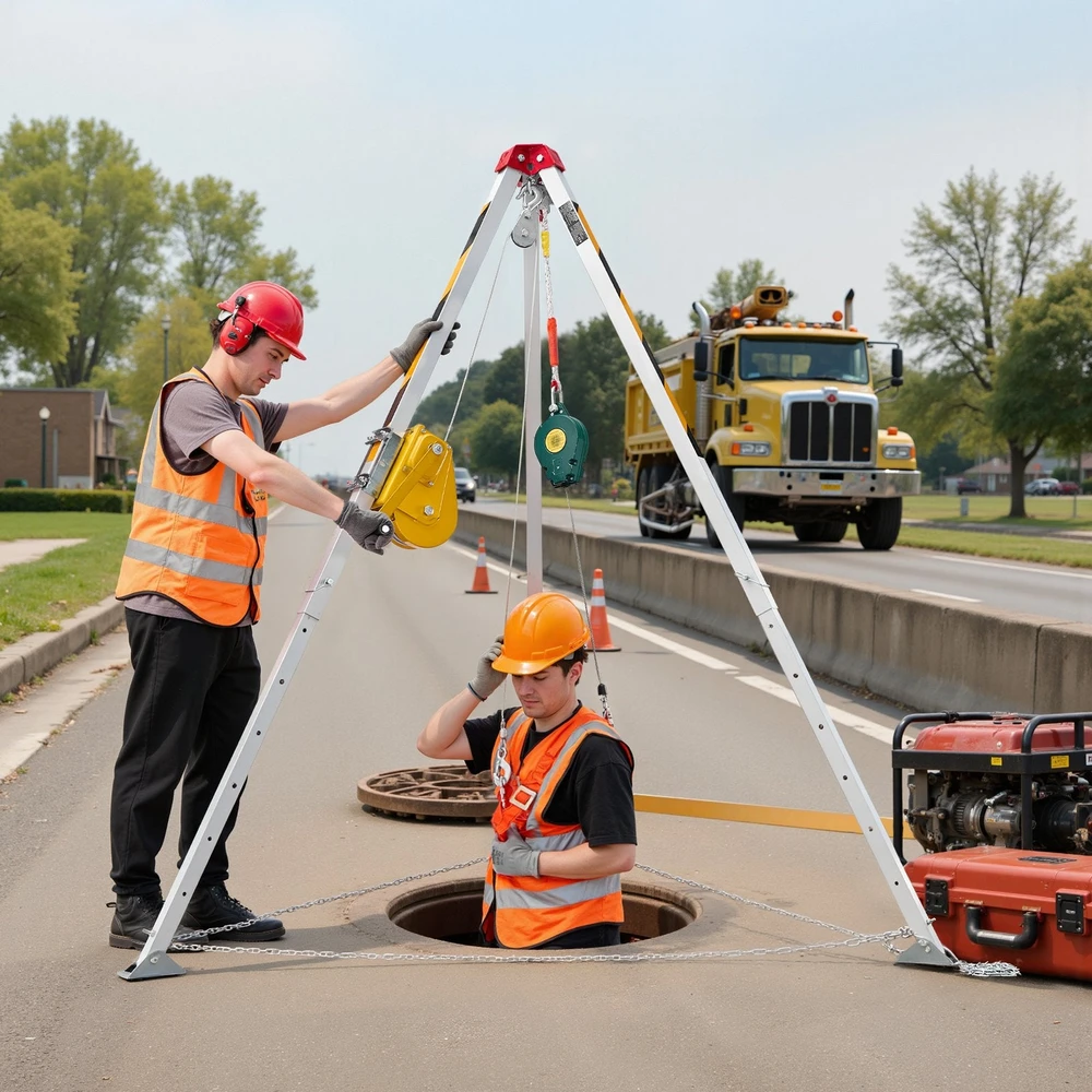 VEVOR Gelbėjimo trikojo komplektas su gervėmis