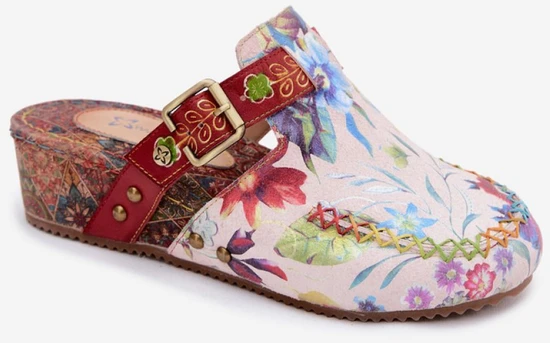 Gėlių rašto basutės su kulnu Step in style