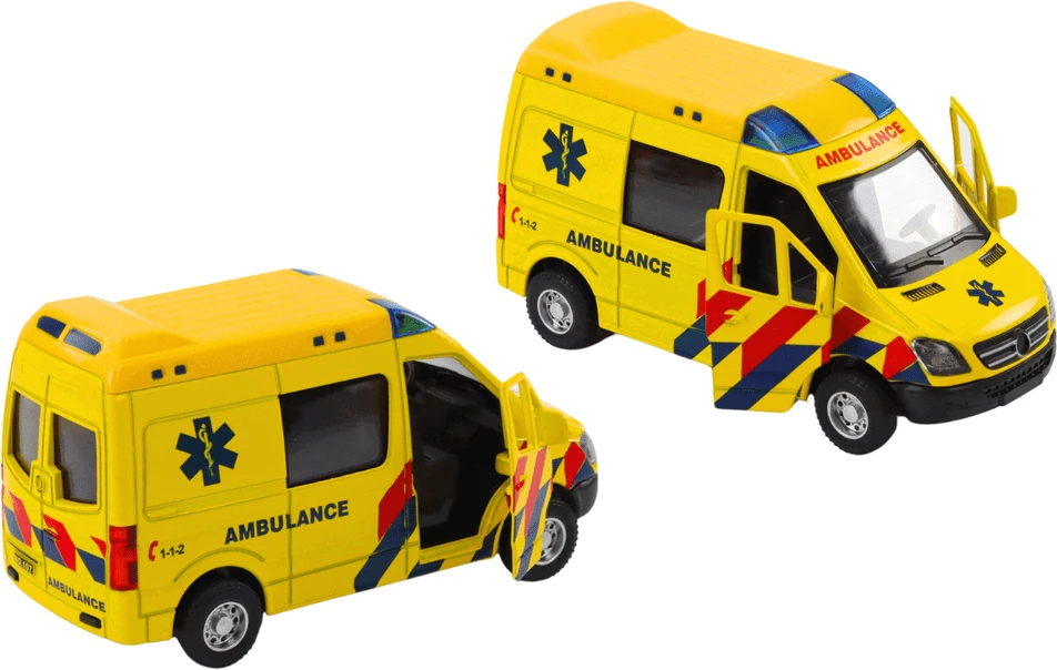 Lean Toys Geltona Greitoji Pagalba Modelis 1:32 su Šviesomis ir Garsais