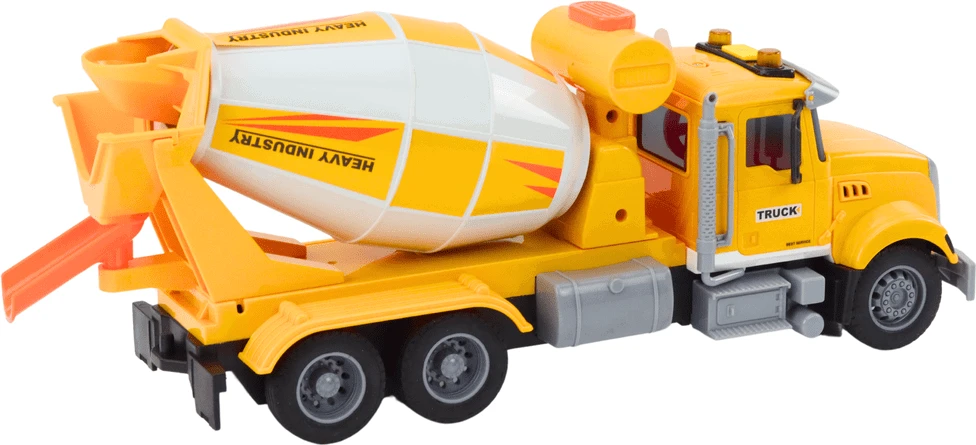 Lean Toys Geltonas betono maišytuvas su trinties pavara