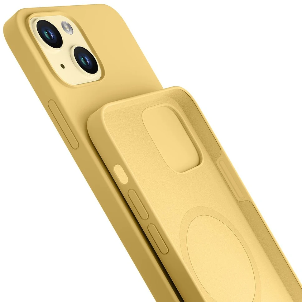 Nezatříděno 3Mk Protection 3 mk Hardy silikoninis „MagCase“ dėklas, skirtas „iPhone 15 Plus“ – geltonas