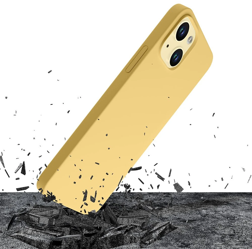 Nezatříděno 3Mk Protection 3 mk Hardy silikoninis „MagCase“ dėklas, skirtas „iPhone 15 Plus“ – geltonas