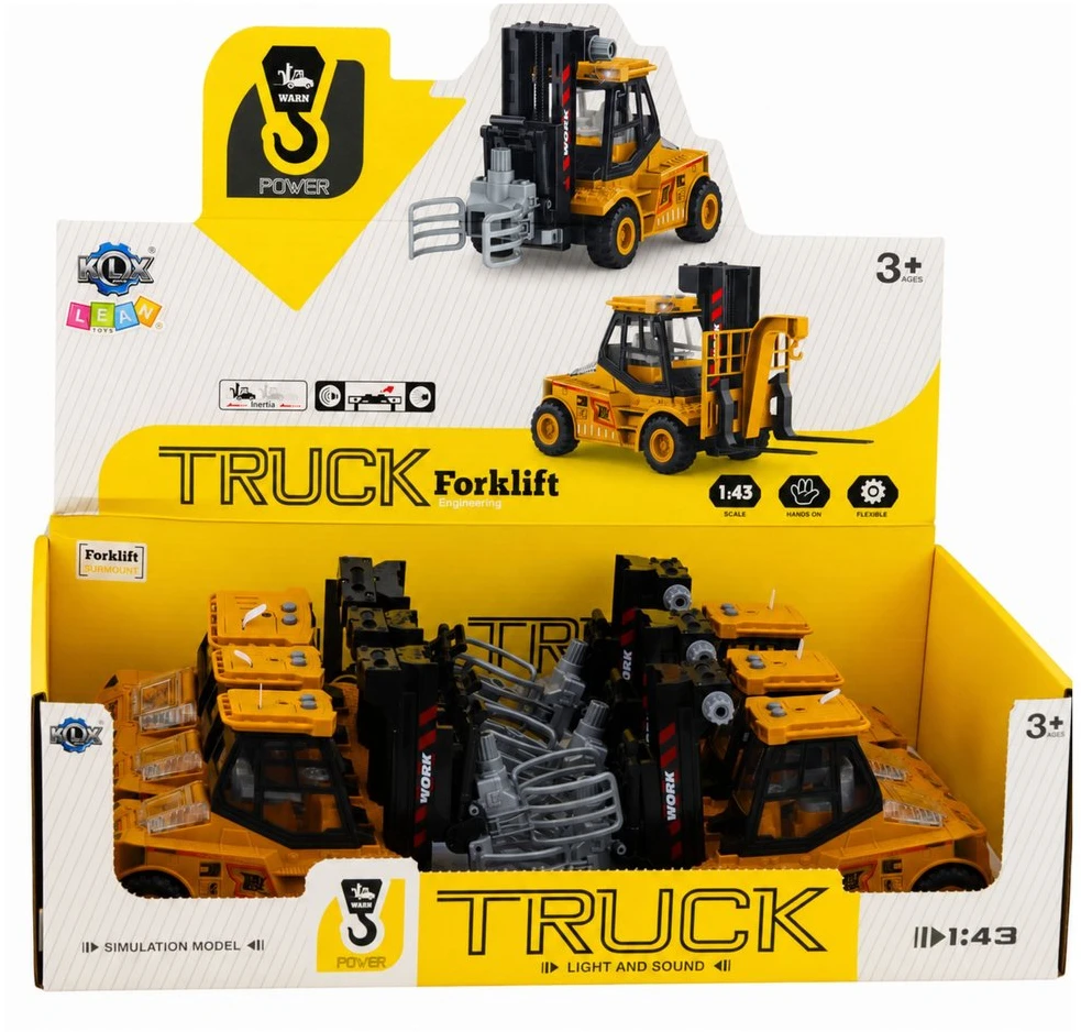 Lean Toys Šakinis krautuvas geltonas ir juodas 6 vnt.