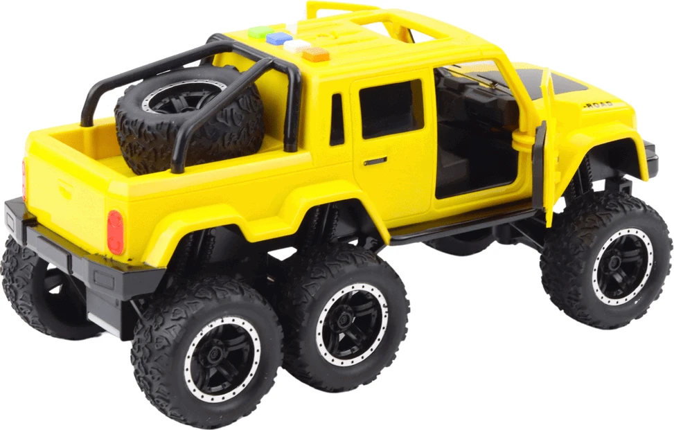 Lean Toys Geltonas 6x6 visureigis su garso ir šviesos efektais