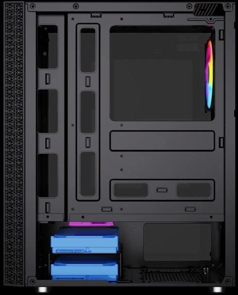 Kompiuterio korpusas GEMBIRD 2500 ATX, ARGB apšvietimas, juodas