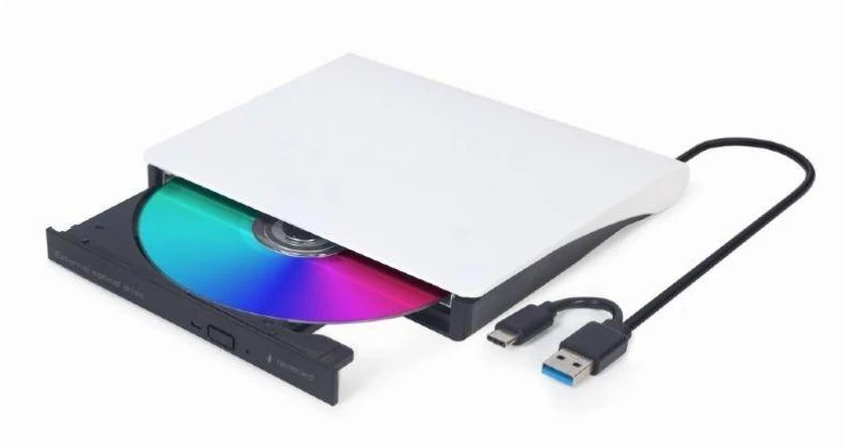Kietasis diskas Gembird DVD-USB-031-BW External USB DVD drive, juodas-baltas