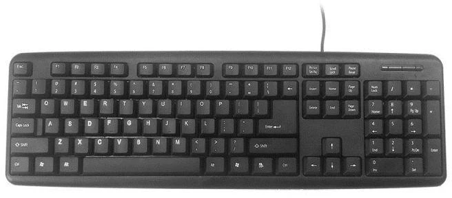 GEMBIRD KB-U-103 Klaviatūra (USB 2.0; JAV išdėstymas; juoda)