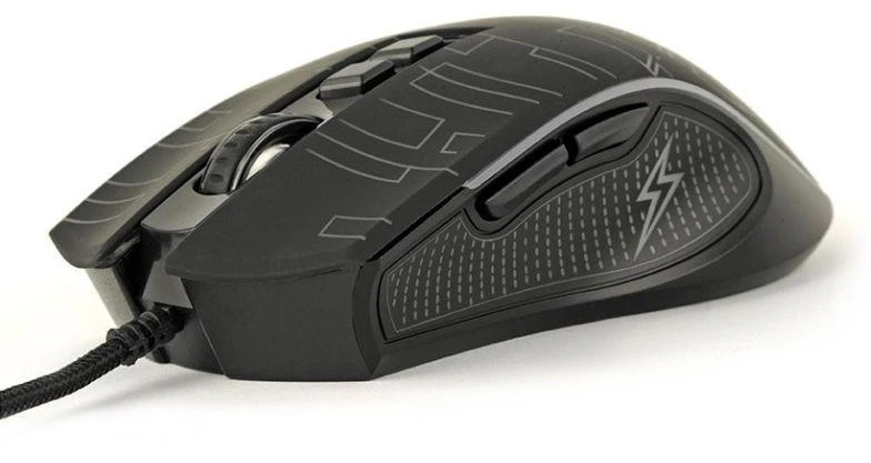 Gembird USB LED Pelė žaidimams MUS-6B-GRAFIX-01 Juodas