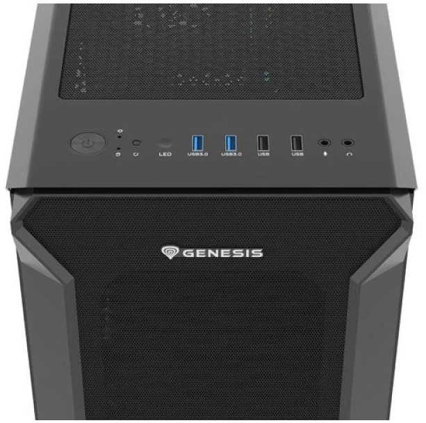 Ausinės GENESIS IRID 505F Midi korpusas su langu USB 3.0 NPC-1997