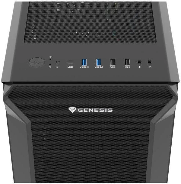 Ausinės GENESIS IRID 505F Midi korpusas su langu USB 3.0 NPC-1997