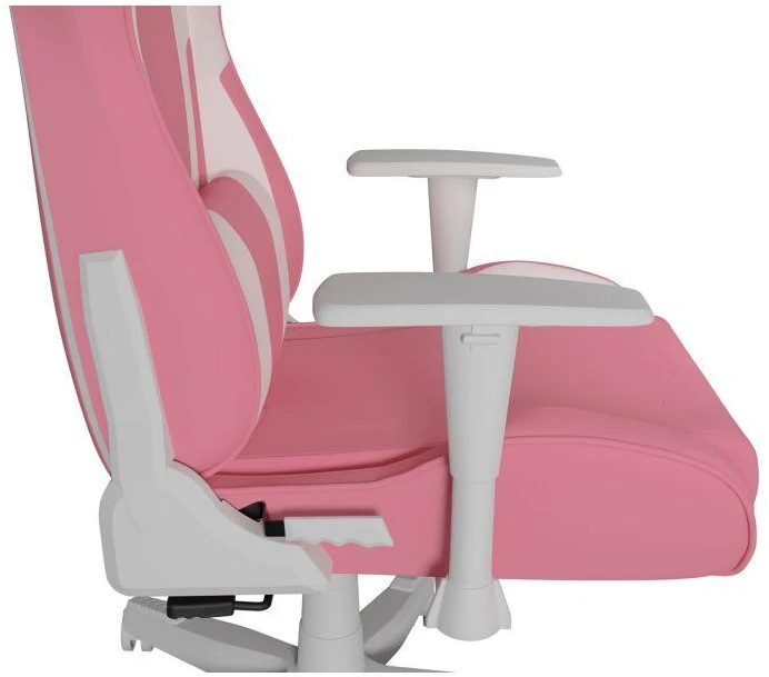 Genesis Gaming Chair Nitro 710 Atlošo apmušalų medžiaga: Eko oda, Sėdynės apmušalų medžiaga: Eko oda, Pagrindo medžiaga: Nailonas, Ratukų medžiaga: Nailonas su CareGlide danga | Rožinė/Baltas