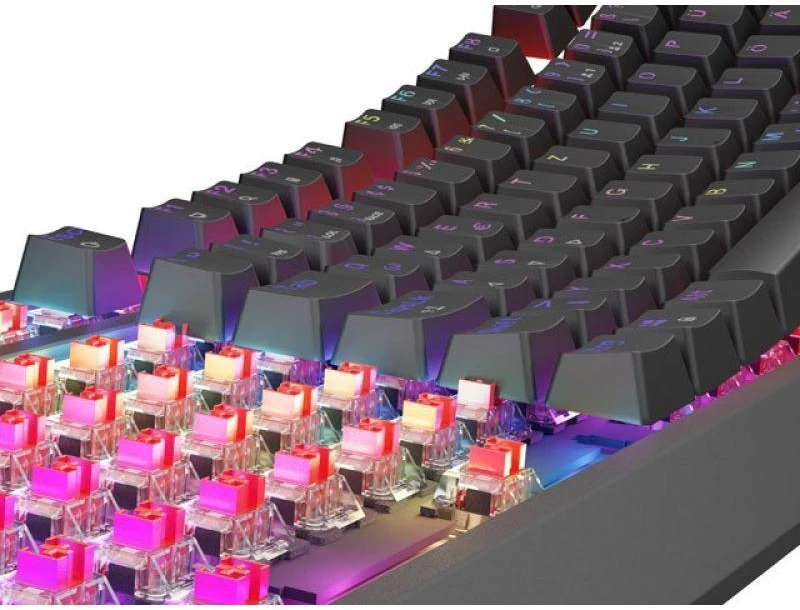 GNS ŽAIDIMŲ KLAVIATŪRA GENESIS THOR 230 TKL DE RGB MECHANINĖ OUTEMU Raudonas JUODA HOT SWAP