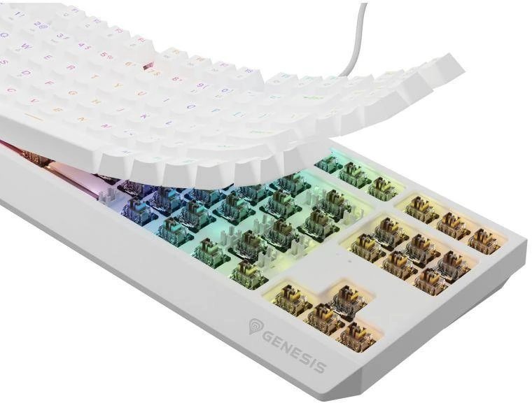 Genesis | THOR 230 | Mechaninė klaviatūra žaidimams | su laidu | US | Outemu Brown | Baltas