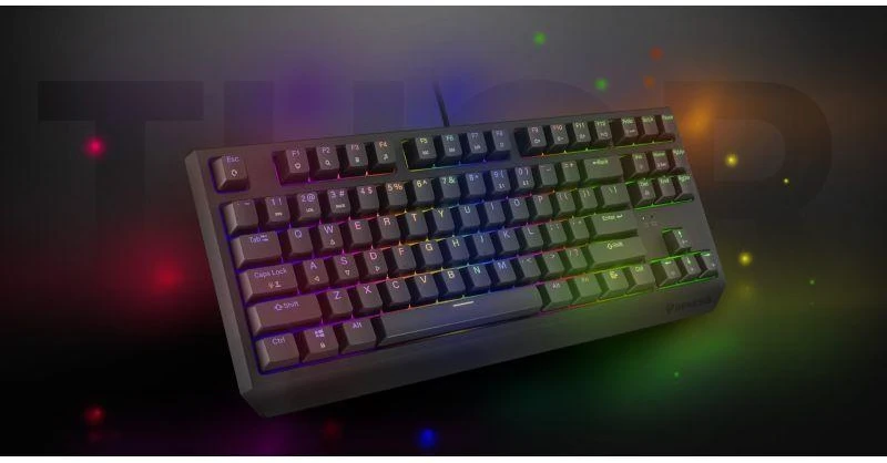 Klaviatūra žaidimams Genesis Thor 230 Outemu Raudona su laidu mechaninė su pašvietimu juoda