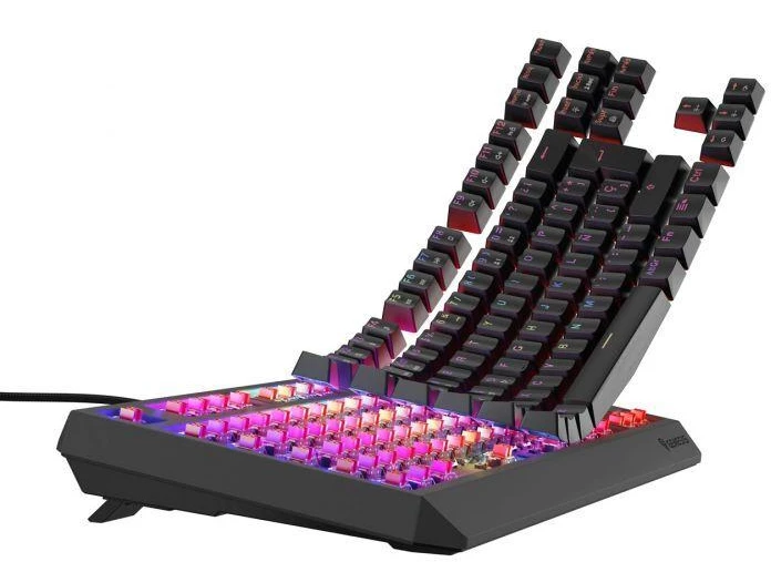GNS GENESIS Thor 230 TKL klaviatūra Žaidimams USB QWERTY Ispanas Juoda