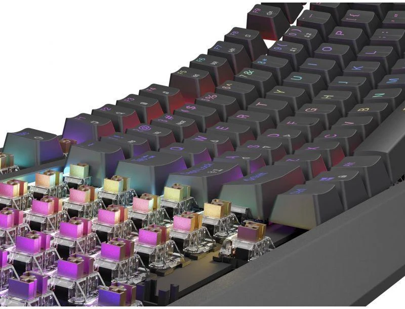 Ausinės GENESIS Thor 230 TKL žaidimų klaviatūra USB QWERTY JAV Anglų Juoda