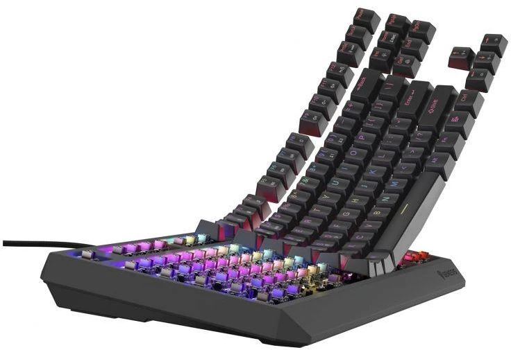 Ausinės GENESIS Thor 230 TKL žaidimų klaviatūra USB QWERTY JAV Anglų Juoda