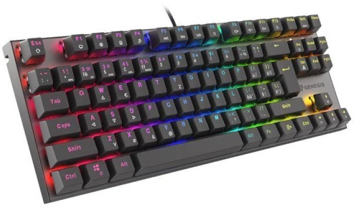GNS Klaviatūra žaidimams GENESIS THOR 303 TKL CZ/SK RGB BACKLIGHT MECHANICAL Raudonas Juodas HOT SWAP