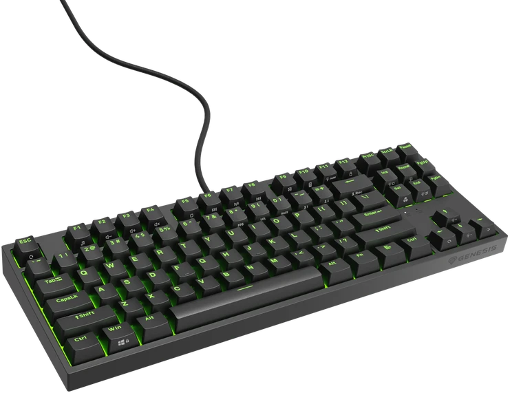 Genesis | THOR 404 TKL | Mechaninė klaviatūra žaidimams | su laidu | US | Gateron Geltona Pro | Juodas | RGB