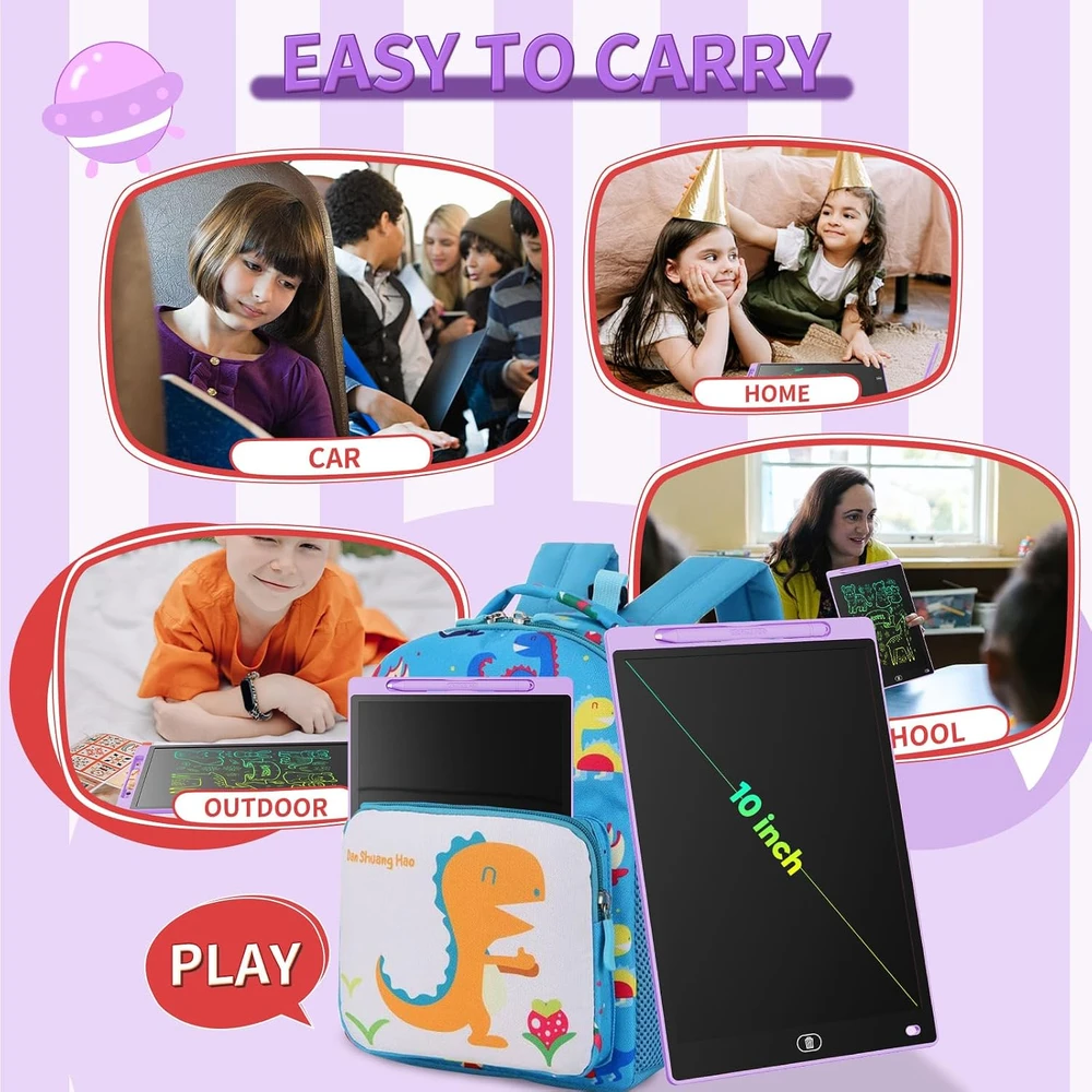 Genialba LCD piešimo planšetė 10 colių su spalvotu ekranu, violetinė, c0ff27de-7a52-46e8-baa1-c065d5a49b44
