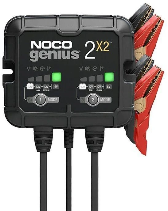Noco GENIUS2X2 4A 2 bankų akumuliatorių įkroviklis