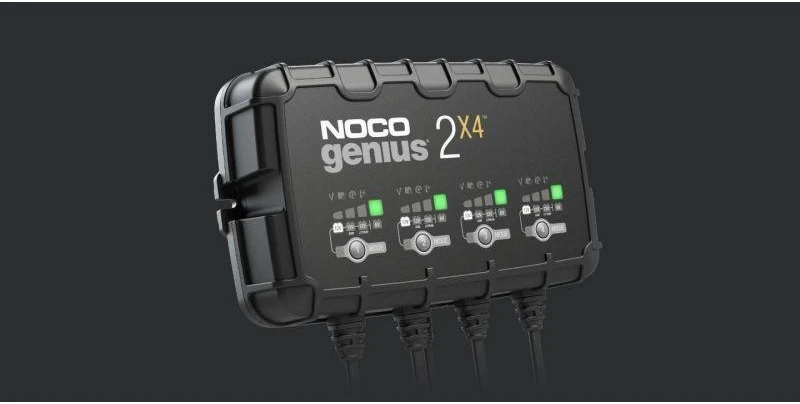 Noco GENIUS2X4 8A 4 bankų akumuliatorių įkroviklis
