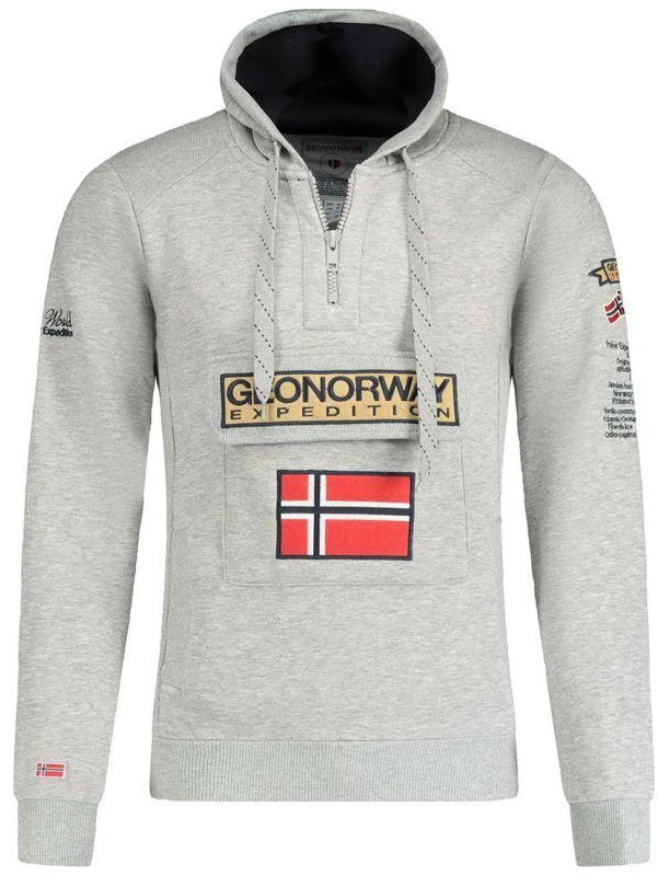 Geographical Norway 3/4 Gymclass džemperis 100 M WU4184H/GN B-Pilkas