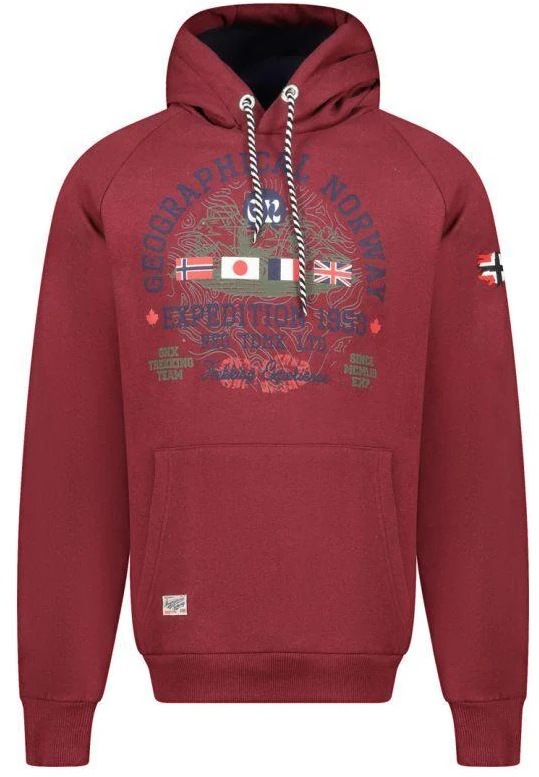 Geographical Norway DB 100 M džemperis WZ3006H/GN-Burgundija