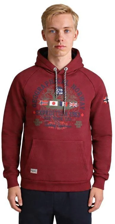Geographical Norway DB 100 M džemperis WZ3006H/GN-Burgundija
