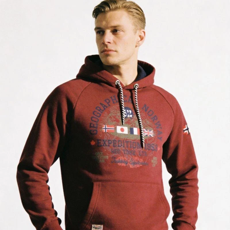Geographical Norway DB 100 M džemperis WZ3006H/GN-Burgundija