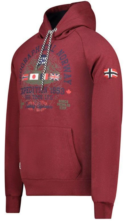 Geographical Norway DB 100 M džemperis WZ3006H/GN-Burgundija