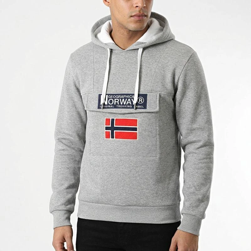 Geographical Norway Gadrien DB 054 M džemperis WW6114H/GN/Blended pilka / balta