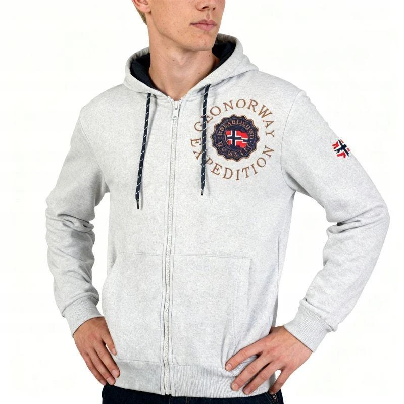 Geographical Norway Geganto Blended DB 100 M džemperis WZ3027H/GN-Blended pilkas