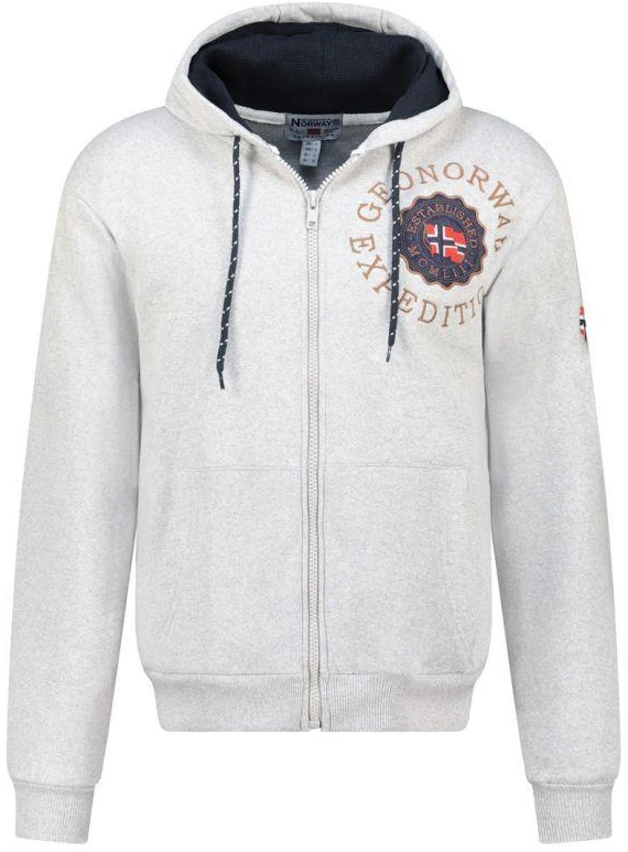 Geographical Norway Geganto Blended DB 100 M džemperis WZ3027H/GN-Blended pilkas