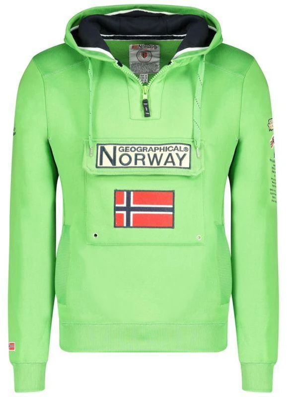 Geographical Norway Gymclass 054 Pop M džemperis WW4181H/GN – ryškiai žalia