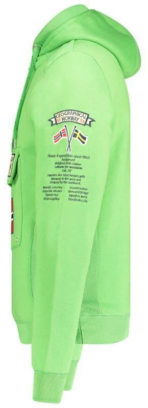 Geographical Norway Gymclass 054 Pop M džemperis WW4181H/GN – ryškiai žalia