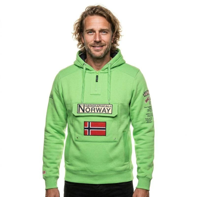 Geographical Norway Gymclass 054 Pop M džemperis WW4181H/GN – ryškiai žalia
